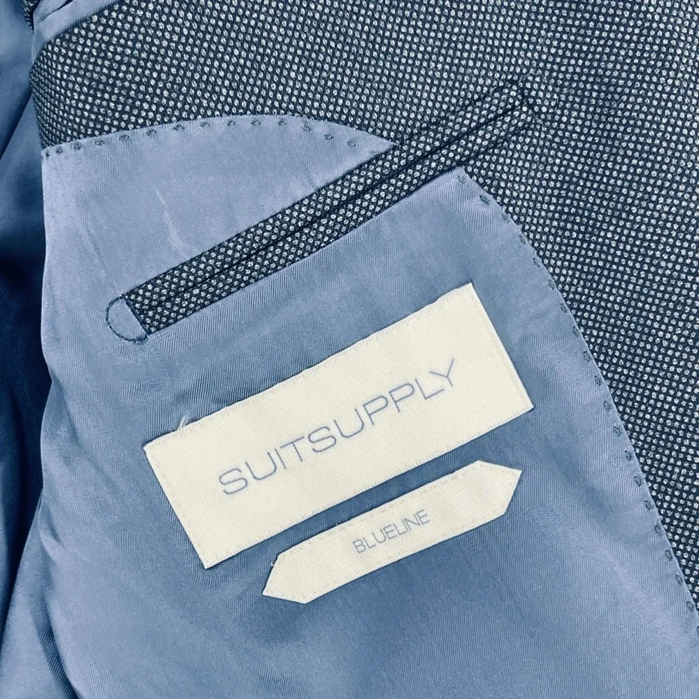 Suitsupply Blazer Mens 34S Blue Napoli INT Vitale Barberis Canonico Wool Jacket